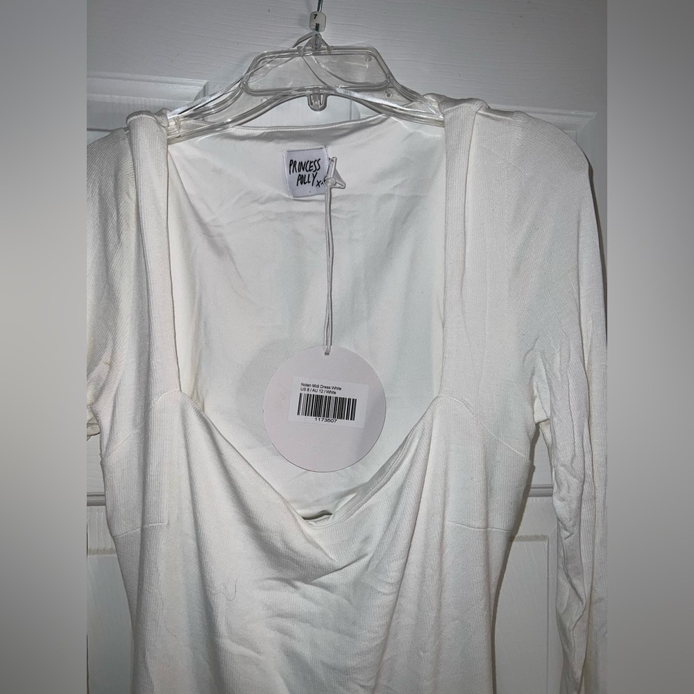 Princess Polly Nolan Midi Dress in White Size 8 New with tag - Picture 8 of 12